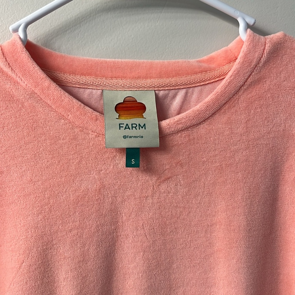 FARM Rio Pink Crew Neck Sweater with Text Design - Picture 2 of 4